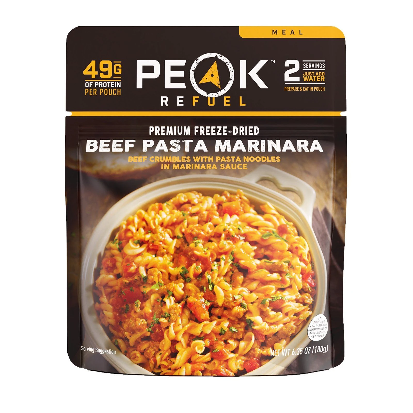 Peak Refuel Beef Pasta Marinara Meal Pouch 1 Peak Refuel Beef Pasta Marinara Meal Pouch