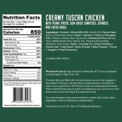 Pinnacle Foods Creamy Tuscan Chicken With Penne Pasta Freeze Dried Meal 4 Pinnacle Foods Creamy Tuscan Chicken With Penne Pasta Freeze Dried Meal -Adventure Medical Kits Sales pinnacle foods creamy tuscan chicken with penne pasta freeze dried meal 2