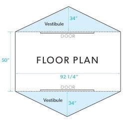 Stone Glacier Sky Scraper 2 Person Tent 5 Stone Glacier Sky Scraper 2 Person Tent -Adventure Medical Kits Sales skyscraper2p floorplan 1024x1024 2x